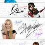 BRUSHES: Signatures and symbols celebrities