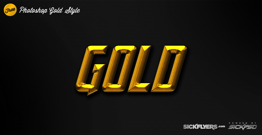 Free GOLD Photoshop Layer Style