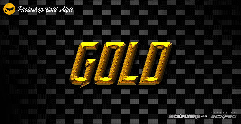 free gold photoshop layer style by