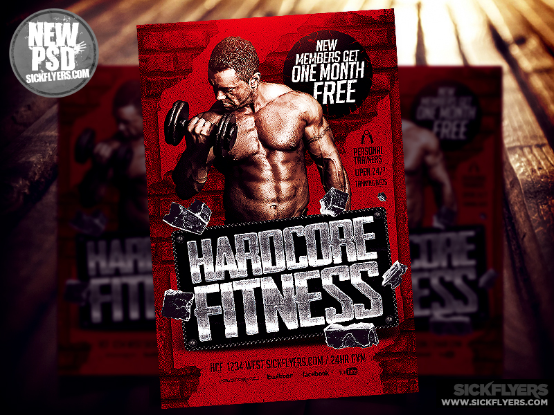 Gym Flyer Template PSD