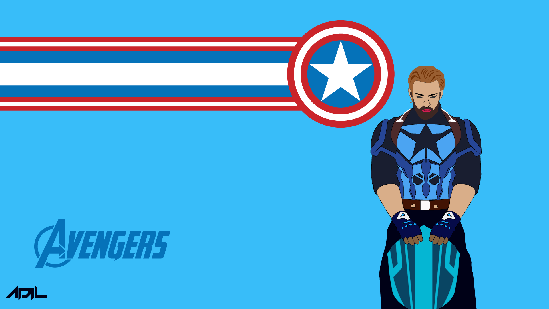 Waterproof PVC Captain America Cartoon Wallpaper for Home
