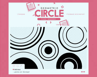 .geometric circle / brushes #4