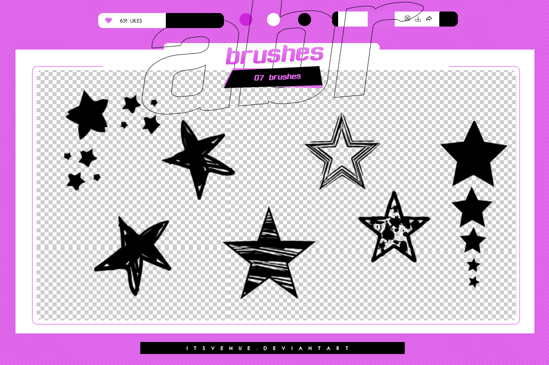 .stars brushes #25