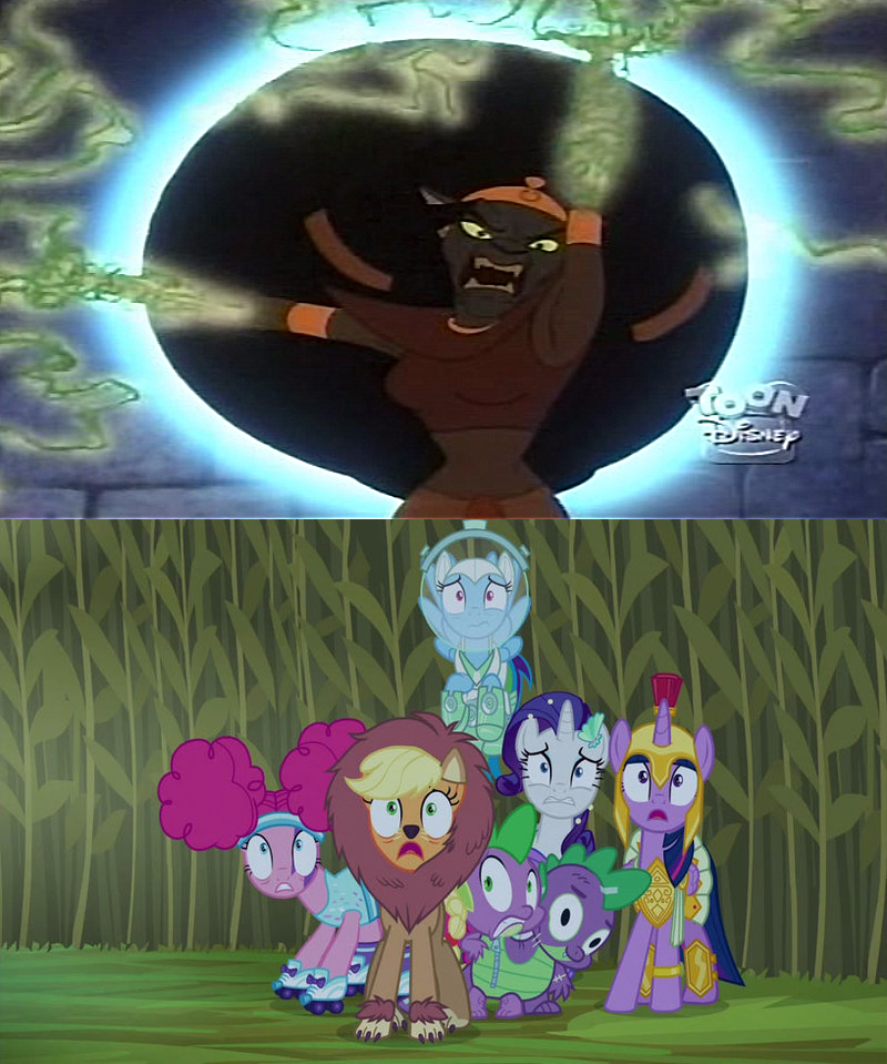 Mane 5 and Spike is Scared of Mirage by EarWaxKid on DeviantArt