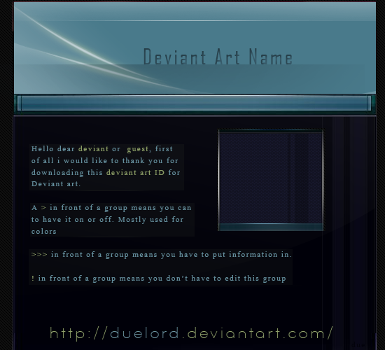 free psd deviant art id by duelord-stock on DeviantArt