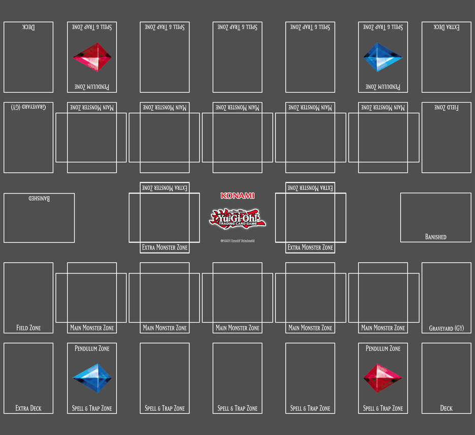 Yu Gi Oh Playmat 60x55cm Dual Field Labeled Zones By Teufik2305 On 