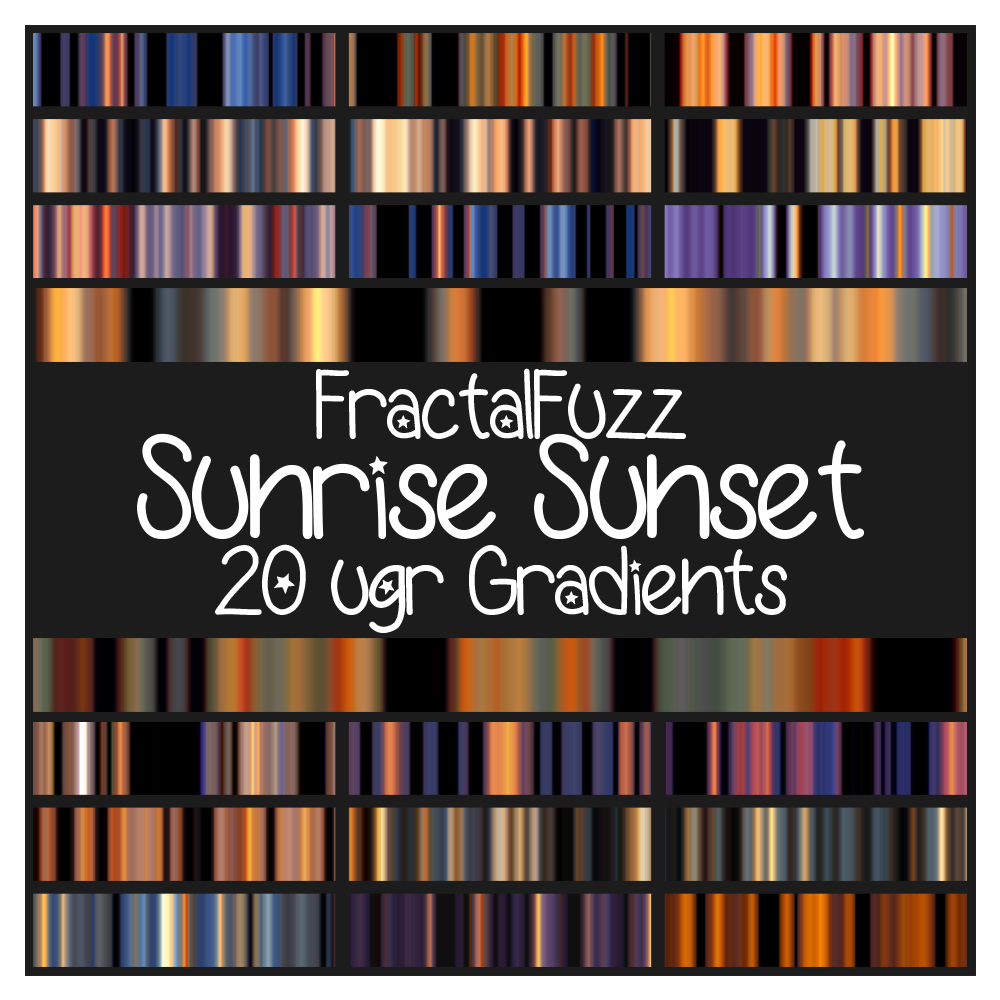 Sunrise Sunset ugr Gradients set