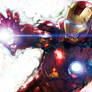 Expressionist Iron Man Design Wallpaper