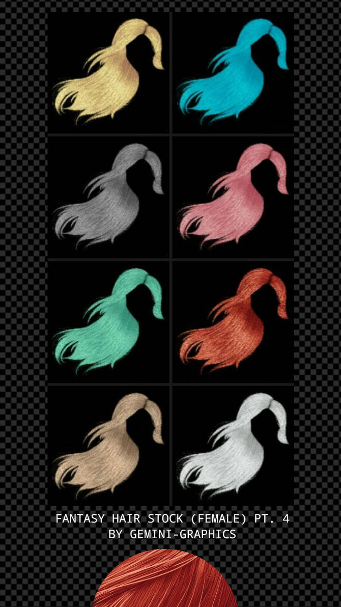 Fantasy Hair Stock (Female) Pt. 4 by gemini-graphics on DeviantArt