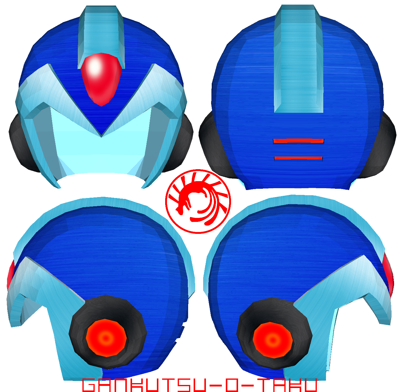 Rockman(Mega Man) Helmet Pepakura