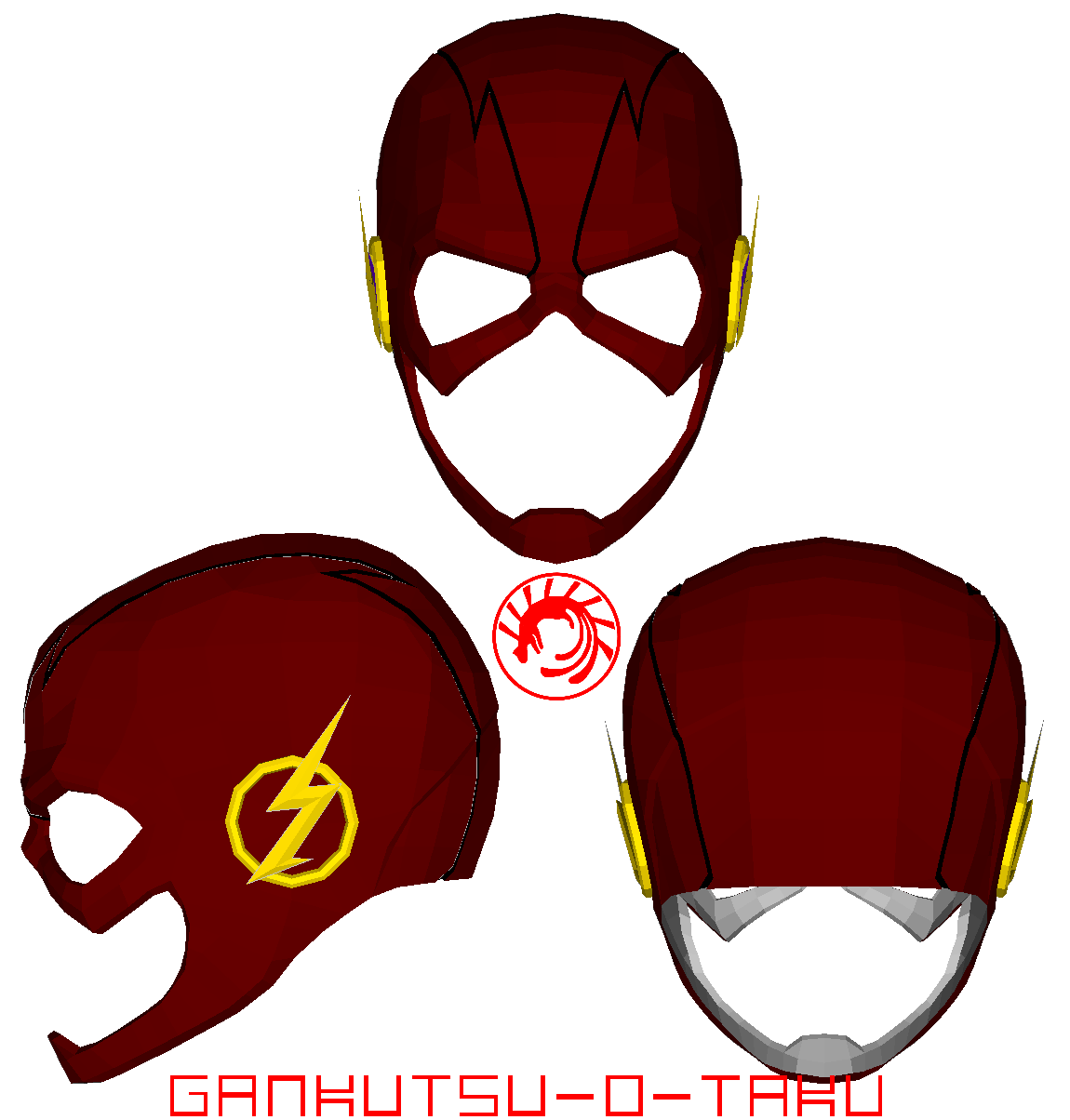 CW The Flash Mask Pepakura