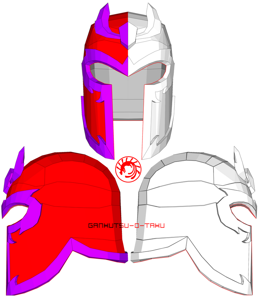 Magneto Helmet Pepakura by pepERIKura on DeviantArt