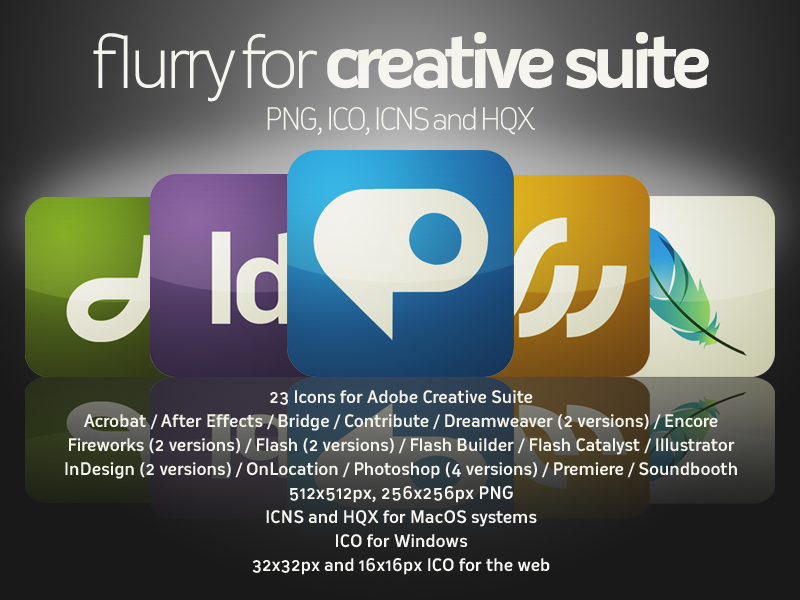 Flurry Icons for Adobe CS