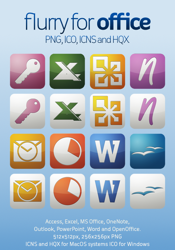 Flurry Icons for Office