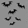 Tim Burton Style Vector Bats