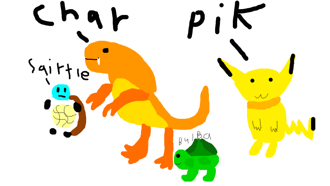 pokemon starters yellow by boybig5411 on DeviantArt