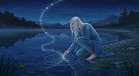 Young Cirdan by the Waters of Awakening