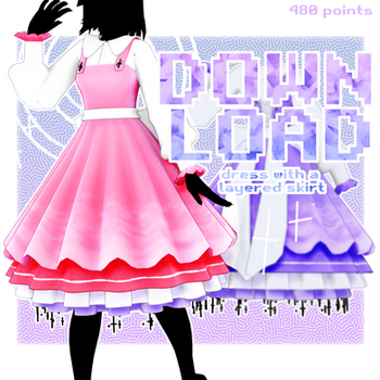 [p2u] Dress With A Layered Skirt