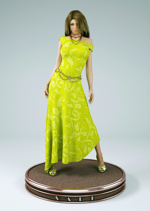 turntable long  dress