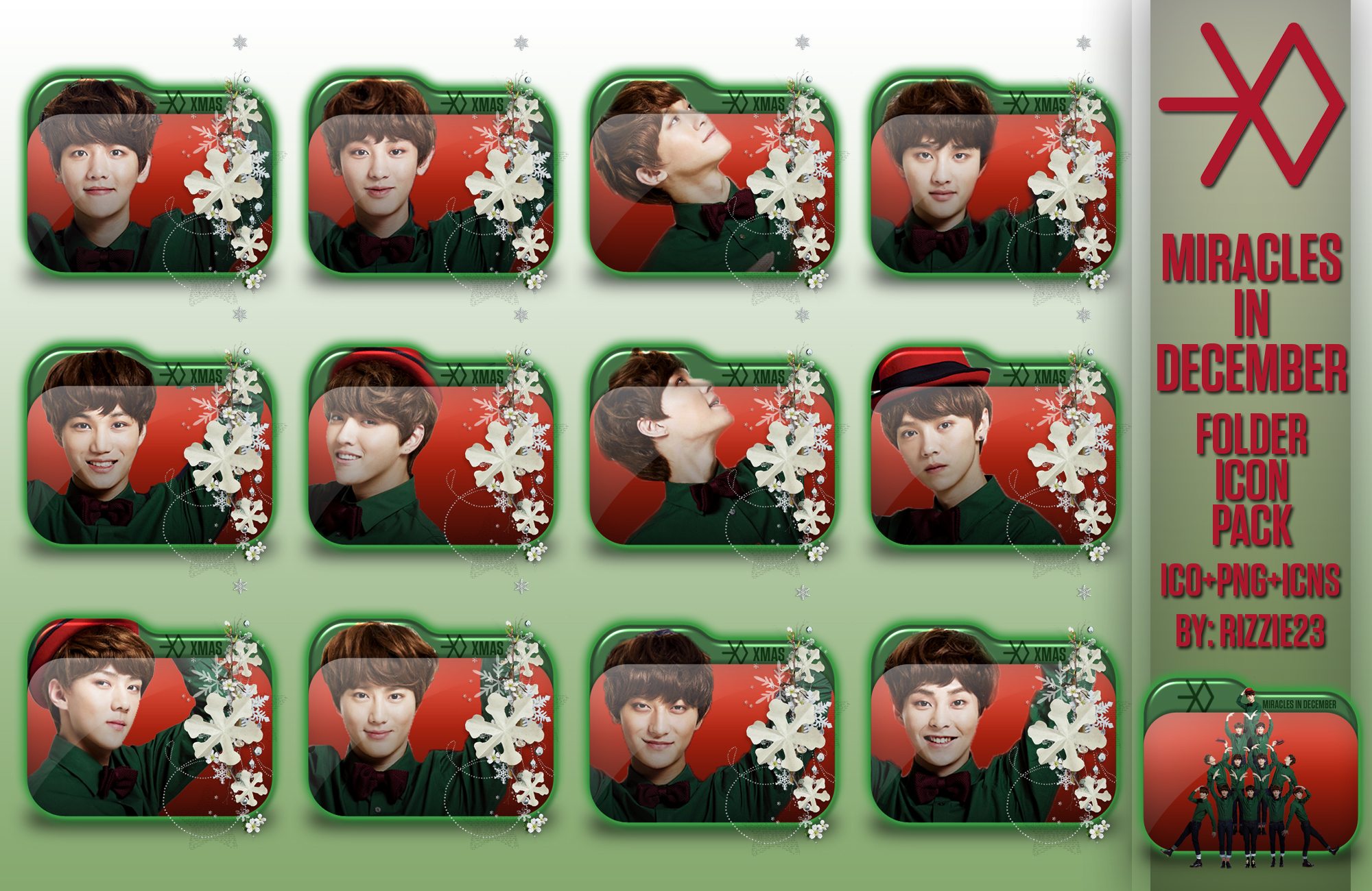 EXO Miracles in December Folder Icon Pack