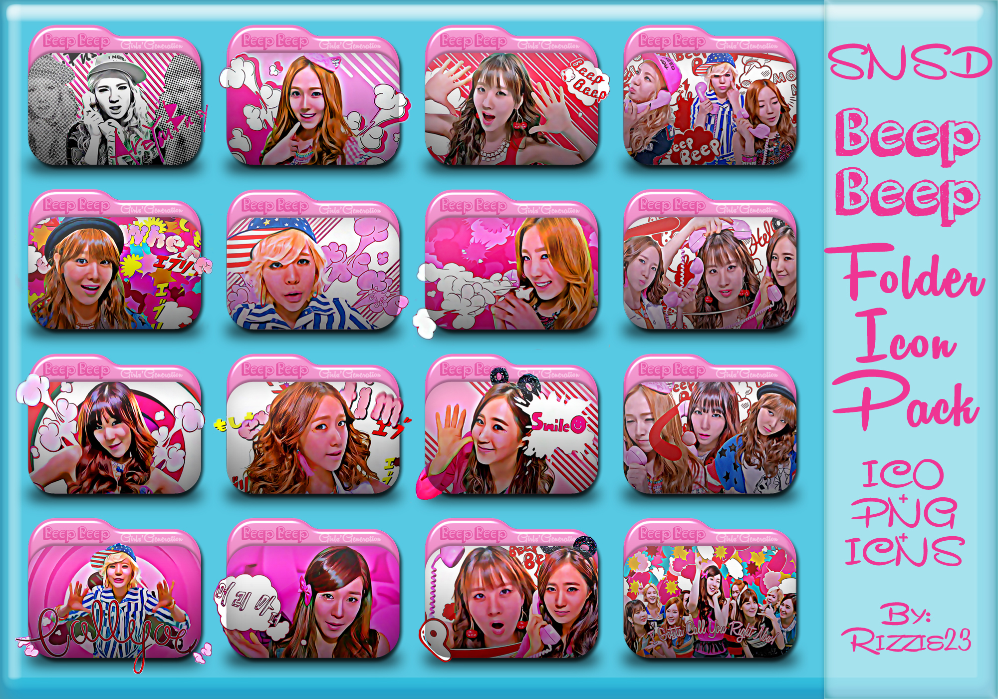 Snsd Beep Beep Folder Icon Pack By Rizzie23 On Deviantart