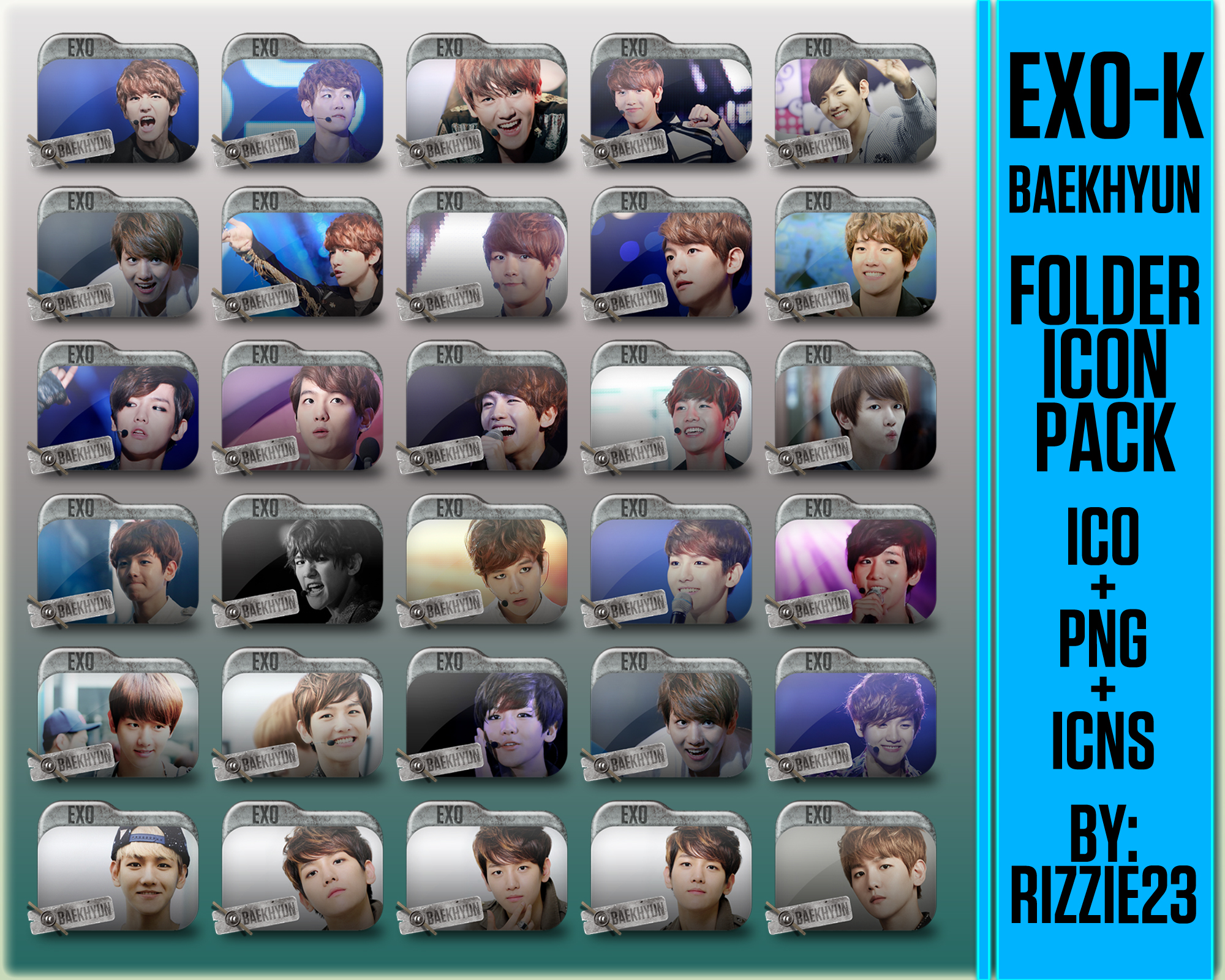 Random Pictures of Baekhyun Folder Icon Pack