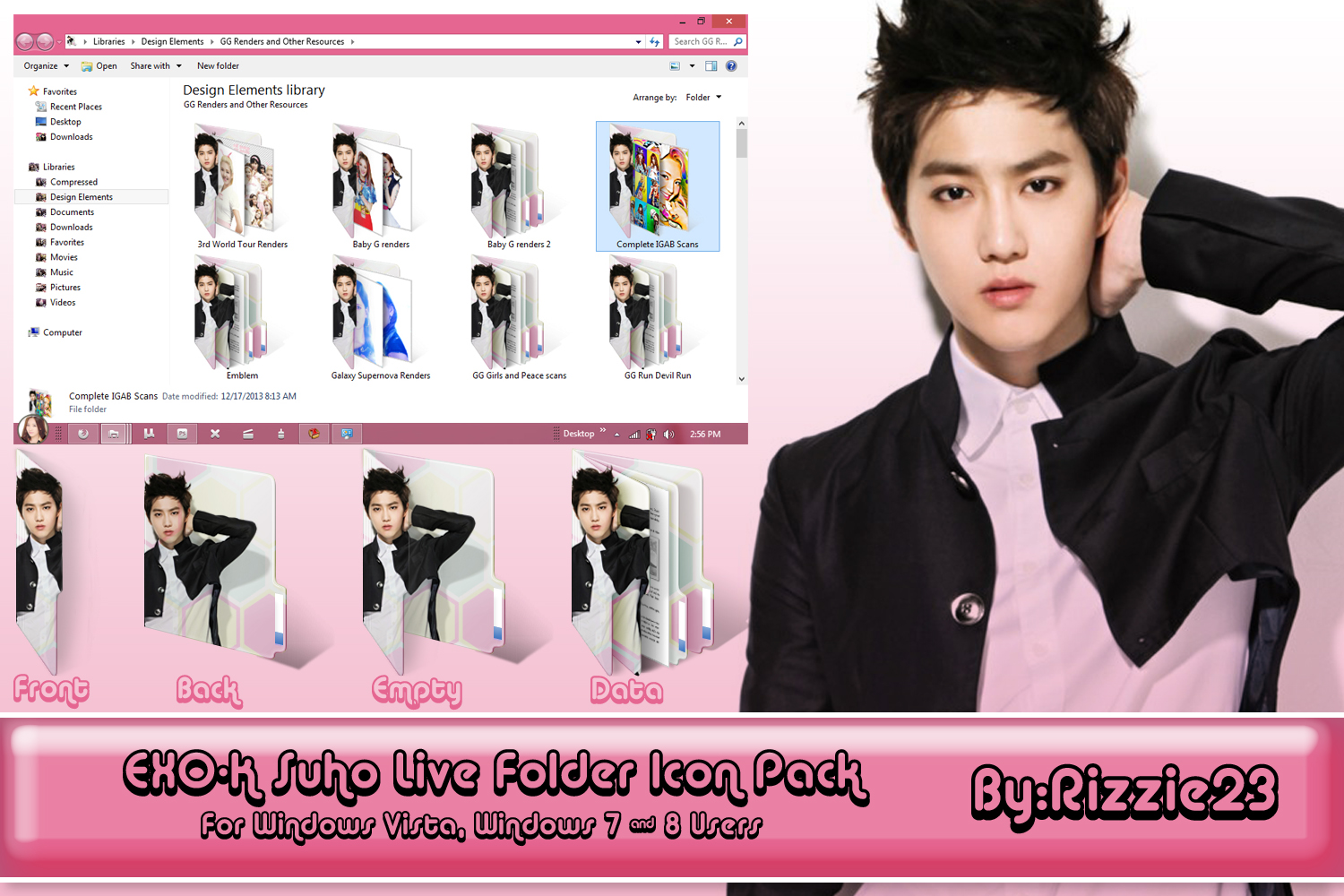 Suho Live Folder Icon Pack