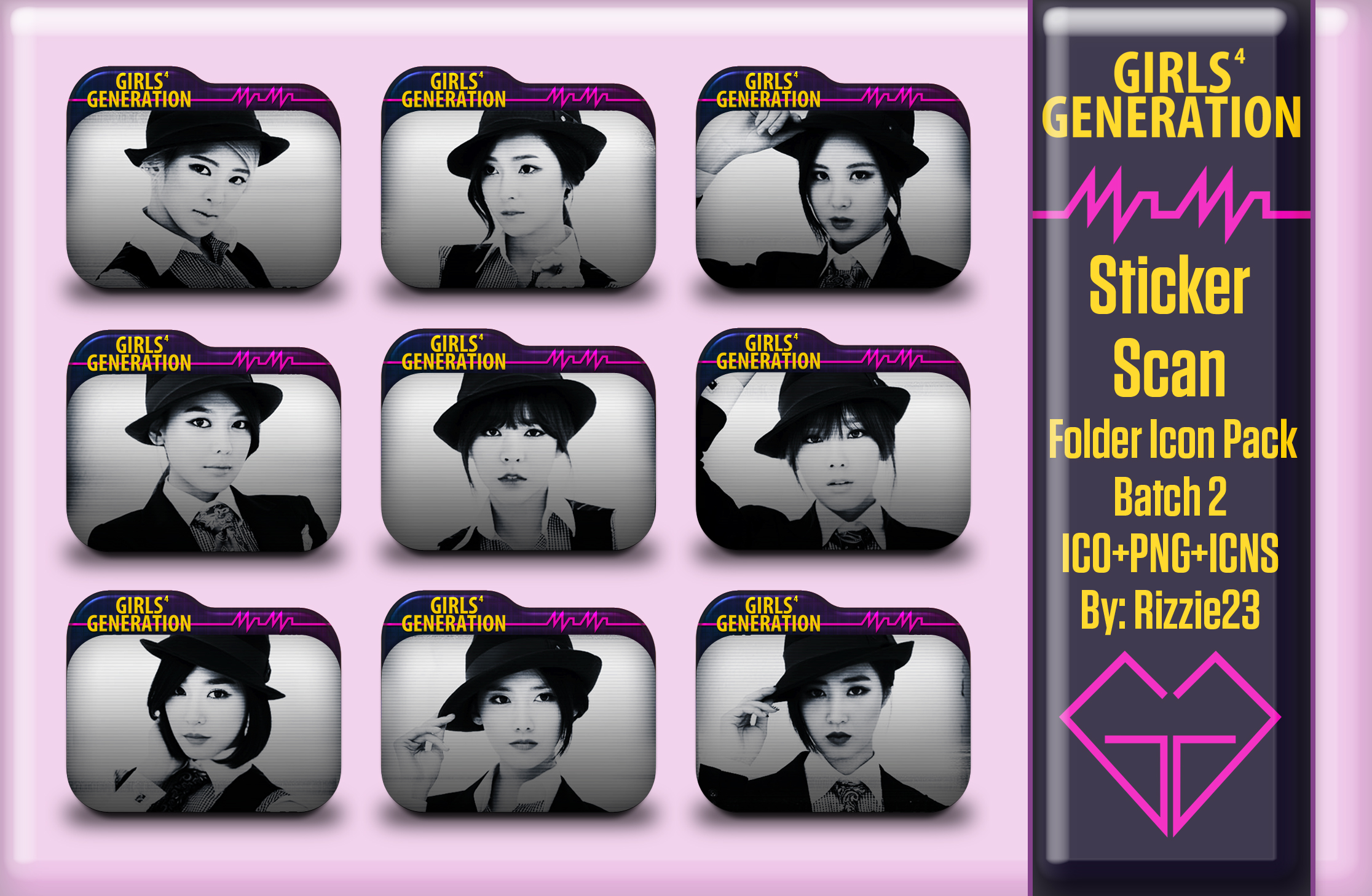 SNSD Mr. Mr. Sticker Scan Folder Icon Pack 2