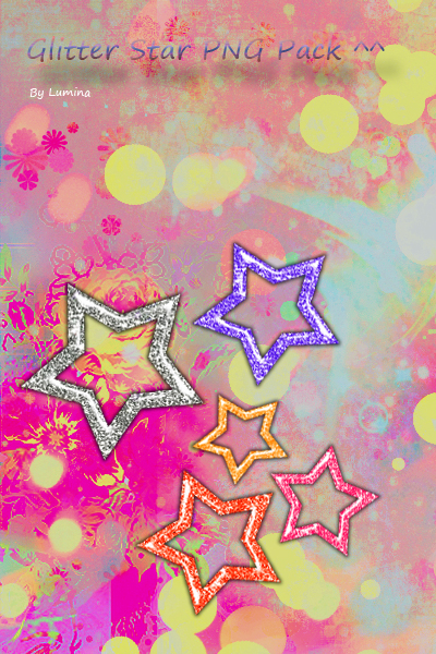 Glitter Star PNG Pack ^^