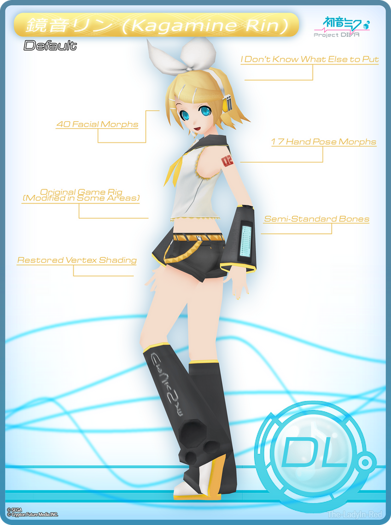 Project Diva Kagamine Rin DL by The-LadyIn-Red on DeviantArt