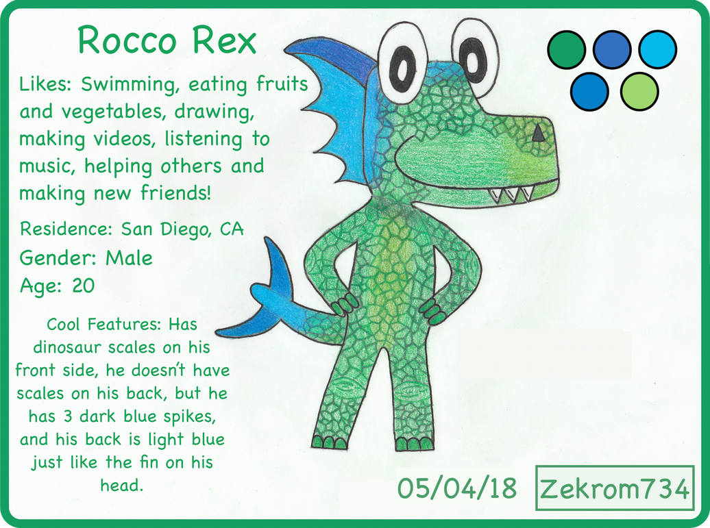 Rocco rex (My very first oc)