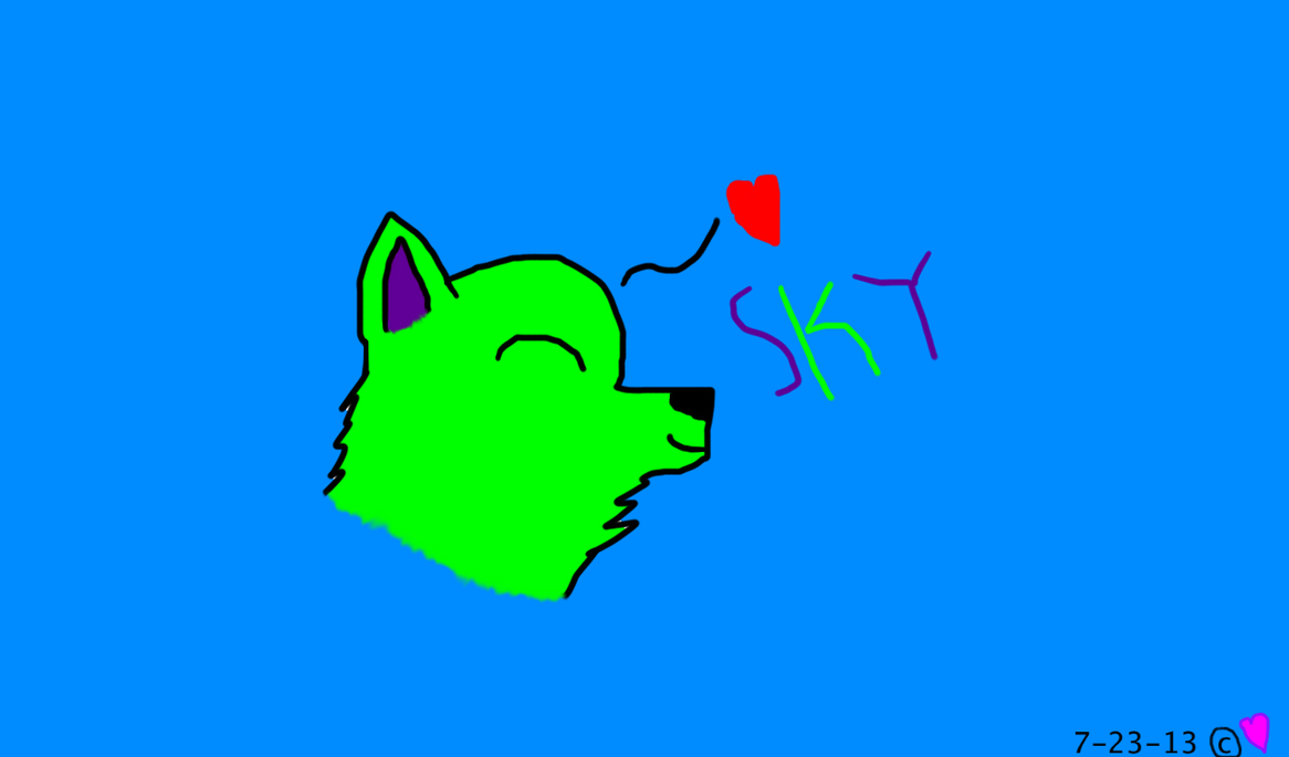 Sky the wolf fan art! by FantasyWolfCat on DeviantArt