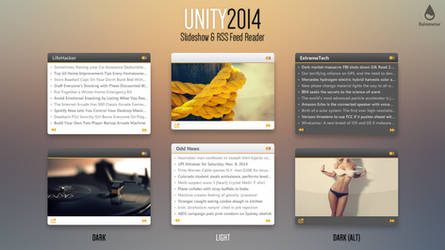 UNITY2014 Slideshow and Feed Reader for Rainmeter