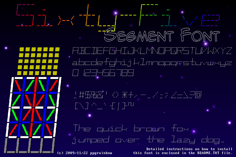SixtyFive Segment Font by ppgrainbow on DeviantArt
