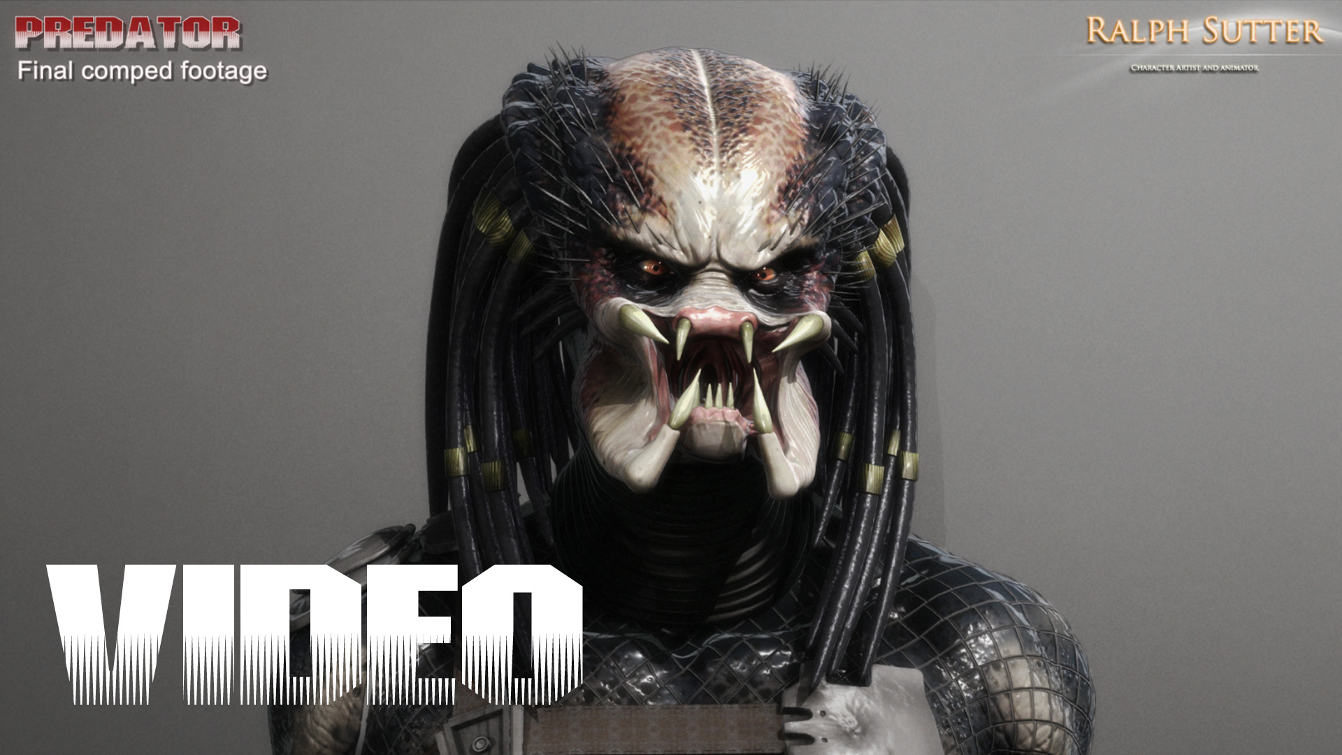 Predator - Facial rig and render test VIDEO (3D)