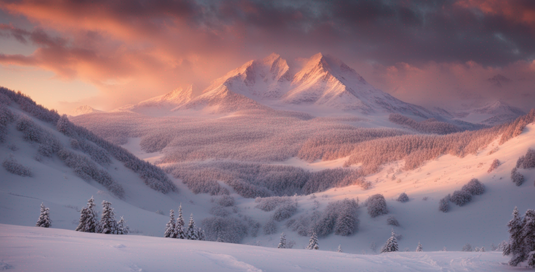 Enchanted Snowy Summit at Sunset by MTM-71 on DeviantArt