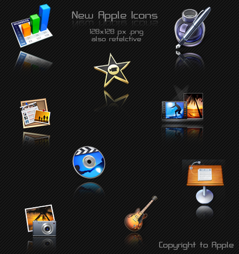 New Apple Icons Reflective