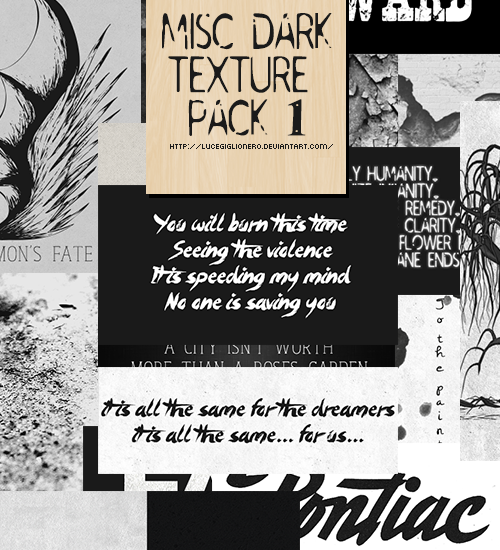 Misc Dark Textures Pack 1 by LuceGiglioNero on DeviantArt