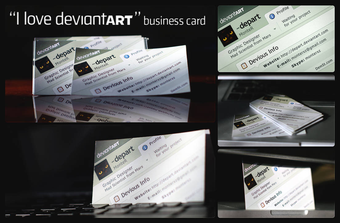 i love dA business card by monterxz