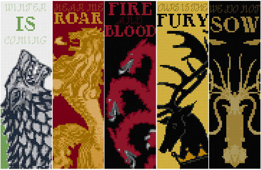 Game of Thrones: Bookmarks - Cross Stitch Patterns