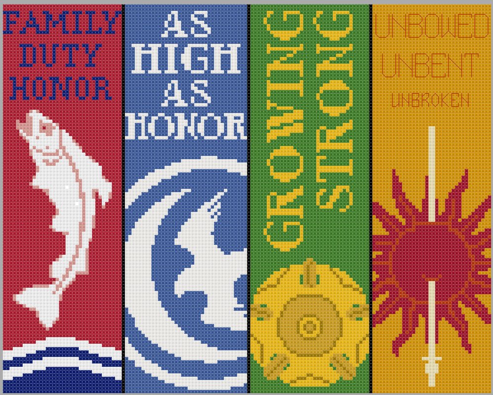 Game of Thrones Bookmarks- Cross Stitch Patterns 2