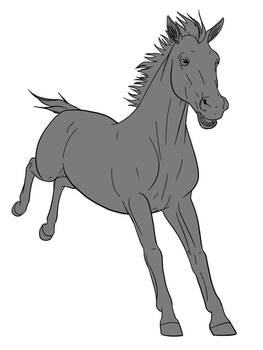 10pt Horse Lineart - Jump