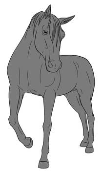 10pt Horse Lineart - Cute