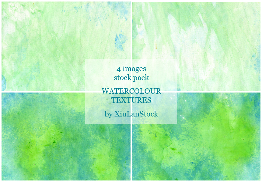 Green Watercolour on Rough Paper - Texture Pack