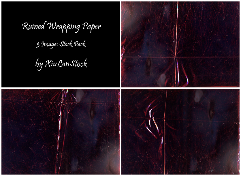 Ruined Wrapping Paper - 3 Textures Stock pack