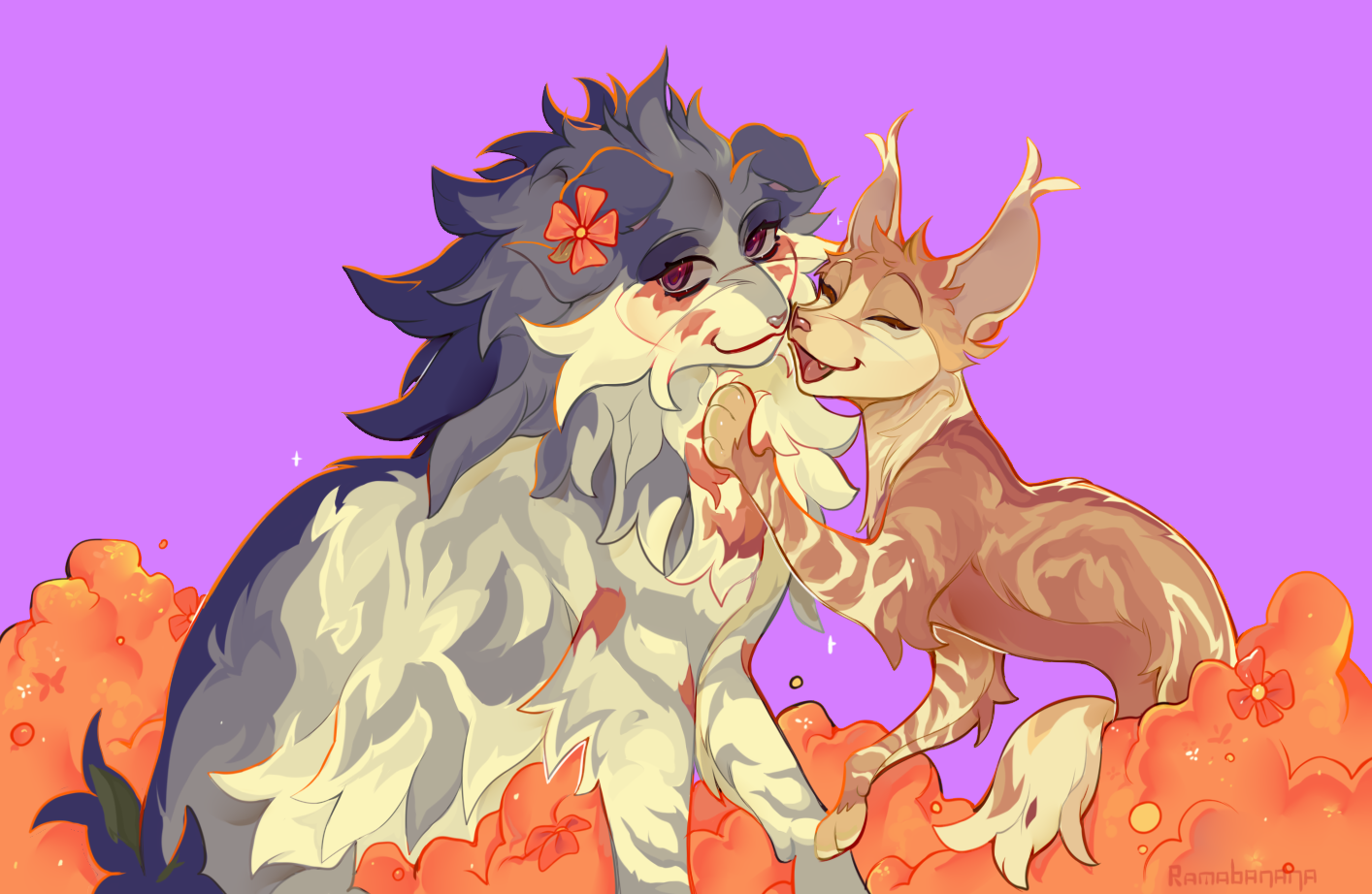 Commission | two lovely cats by Ramo4ka on DeviantArt