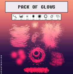 [F2U Photoshop Brushes] Pack of Glowing Particles
