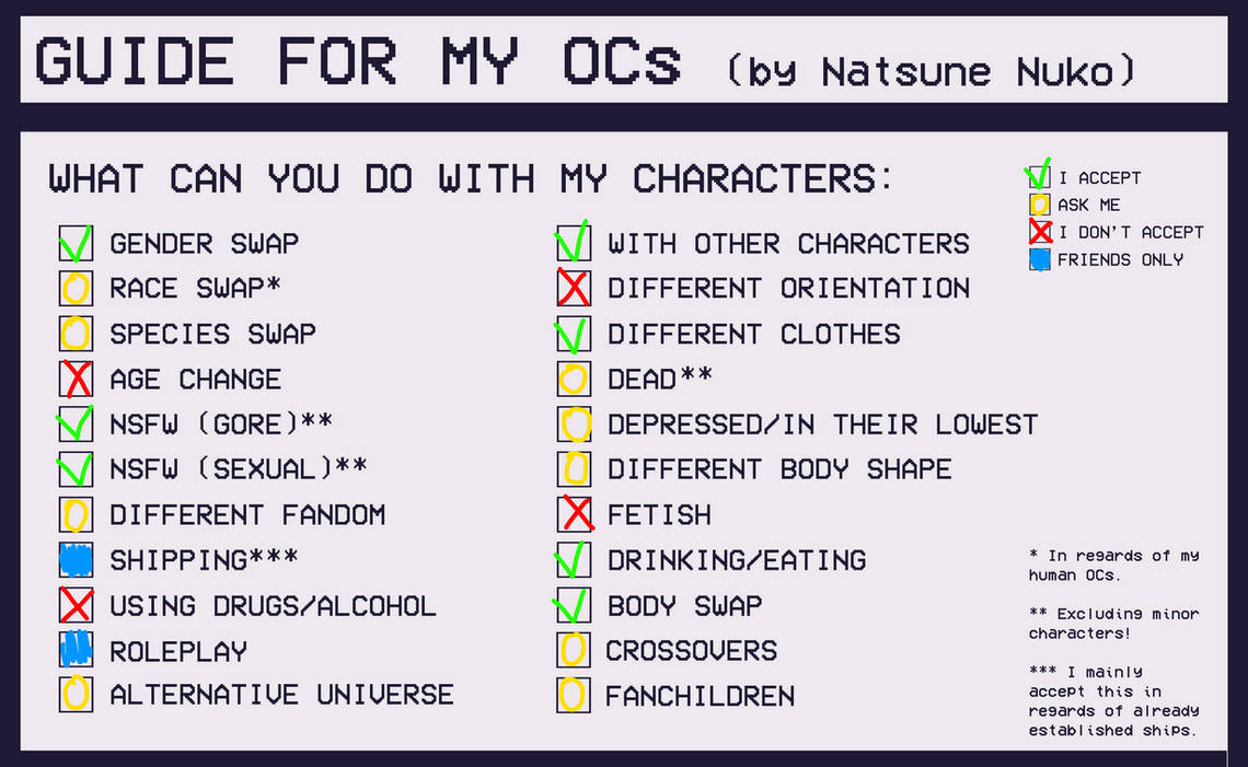 [My OCs Guidelines] + Free Template 