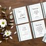 Blue Flower Wedding Invitation card