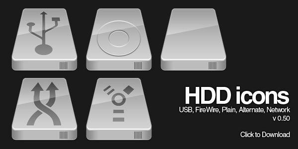 Silver HDD Icon 0.50